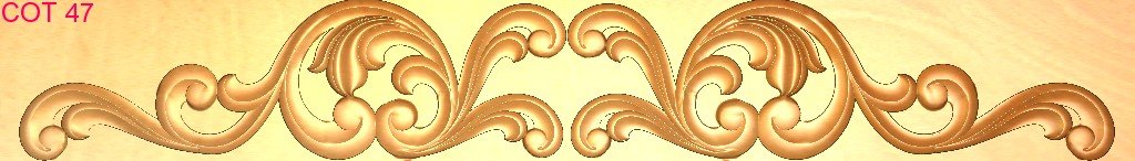 COT DESIGNS - COT-47 Elegant Floral Scrollwork Decorative Border 3D Model